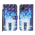 For Huawei P40 lite 3D Painted Pattern Horizontal Flip Leather Case with Holder & Wallet & Card slot & Lanyard(Lion)