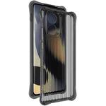 For Motorola Edge 2024 5G IMAK Corrugated Texture Airbag TPU Phone Case(Transparent Black)