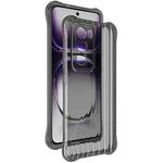 For OPPO Reno12 Pro Global IMAK Corrugated Texture Airbag TPU Phone Case(Transparent Black)