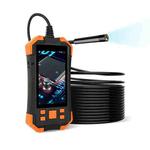 T20 4.3 inch IPS Screen 8mm Single Camera IP67 Waterproof Hard Cable Digital Endoscope, Length:2m(Black Orange)