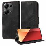 For Xiaomi Poco M6 Pro 4G Embossed Rhombus Starry Leather Phone Case(Black)