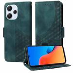 For Xiaomi Poco M6 Pro 5G Embossed Rhombus Starry Leather Phone Case(Green)