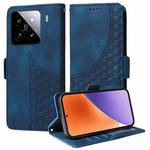 For Xiaomi 15 Embossed Rhombus Starry Leather Phone Case(Blue)