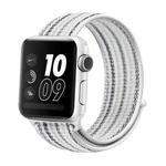 Nylon Loop Watch Band For Apple Watch Ultra 49mm&Watch Ultra 2 49mm / Series 9&8&7 45mm / SE 3&SE 2&6&SE&5&4 44mm / 3&2&1 42mm (White Pinstripe)