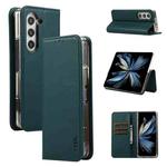 For Samsung Galaxy Z Fold6 ABEEL RFID Magnetic Flip Leather Phone Case(Green)