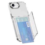 For iPhone SE 2022 / SE 2020 Card Holder Acrylic Hybrid TPU Phone Case(Transparent)