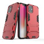 For iPhone 12 mini PC + TPU Shockproof Protective Case with Invisible Holder(Red)