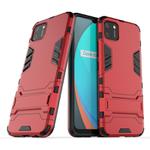 For OPPO Realme C11 PC + TPU Shockproof Protective Case with Invisible Holder(Red)