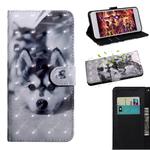 For Nokia 5.3 3D Painting Pattern Coloured Drawing Horizontal Flip PU Leather Case with Holder & Card Slots & Wallet & Lanyard(Husky)