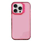 For iPhone 13 Pro Colorful Wavy Circle PC Hybrid TPU Phone Case(Rose Red)