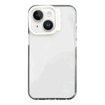For iPhone 15 Colorful Wavy Circle PC Hybrid TPU Phone Case(White)