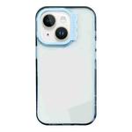 For iPhone 15 Colorful Wavy Circle PC Hybrid TPU Phone Case(Blue)