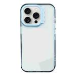 For iPhone 15 Pro Max Colorful Wavy Circle PC Hybrid TPU Phone Case(Blue)