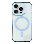 For iPhone 14 Pro Max MagSafe Colorful Wavy Circle PC Hybrid TPU Phone Case(Blue)