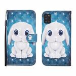 For Samsung Galaxy A31 3D Painted Pattern Horizontal Flip Leather Case with Holder & Wallet & Card slot & Lanyard(Rabbit)