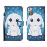 For Samsung Galaxy Note20 3D Painted Pattern Horizontal Flip Leather Case with Holder & Wallet & Card slot & Lanyard(Rabbit)