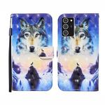 For Samsung Galaxy Note20 Ultra 3D Painted Pattern Horizontal Flip Leather Case with Holder & Wallet & Card slot & Lanyard(Sunrise Wolf)