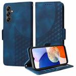 For Samsung Galaxy A15 4G / 5G Embossed Rhombus Starry Leather Phone Case(Blue)
