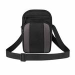 Multifunctional Casual Crossbody Mobile Phone Storage Waist Bag(Dark Grey + Black)