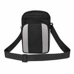 Multifunctional Casual Crossbody Mobile Phone Storage Waist Bag(Light gray + Black)