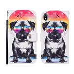 For Xiaomi Redmi 7A 3D Painted Pattern Horizontal Flip Leather Case with Holder & Wallet & Card slot & Lanyard(Glasses Dog)