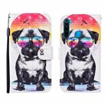 For Xiaomi Redmi Note 8 3D Painted Pattern Horizontal Flip Leather Case with Holder & Wallet & Card slot & Lanyard(Glasses Dog)