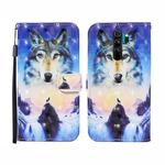 For Xiaomi Redmi Note 8 Pro 3D Painted Pattern Horizontal Flip Leather Case with Holder & Wallet & Card slot & Lanyard(Sunrise Wolf)