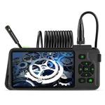 T22 4.5 inch IPS Color Screen 7.9mm Triple Camera Hard Cable Industrial Endoscope, Length:5m(Black)