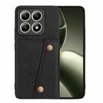 For Xiaomi 14T 5G Double Buckle Card Slots Magnetic Phone Case(Black)