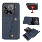 For Xiaomi 15 Pro Double Buckle Card Slots Magnetic Phone Case(Blue)