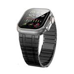 For Apple Watch Ultra 2 49mm Magnetic Stainless Steel Watch Band(Black)