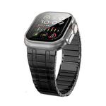 For Apple Watch Ultra 49mm Magnetic Stainless Steel Watch Band(Black)