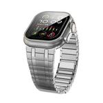 For Apple Watch Ultra 49mm Magnetic Stainless Steel Watch Band(Silver)