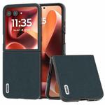 For Motorola Razr 60 Ultra ABEEL Genuine Leather Wave Black Edge Phone Case(Green)