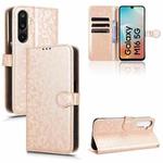 For Samsung Galaxy F16 / M16 Honeycomb Dot Texture Leather Phone Case(Gold)