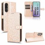 For Samsung Galaxy M56 5G Honeycomb Dot Texture Leather Phone Case(Gold)