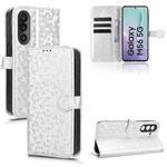 For Samsung Galaxy M56 5G Honeycomb Dot Texture Leather Phone Case(Silver)