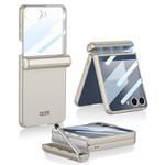 For Samsung Galaxy Z Flip7 5G GKK Integrated Magnetic Full Coverage Flip Phone Case with Pen Box+Pen(Gray)