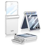 For Samsung Galaxy Z Flip7 5G GKK Integrated Magnetic Full Coverage Flip Phone Case with Pen Box+Pen(Silver)