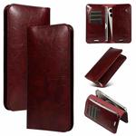 PU Flip Double Phone Card Slot Case, Size:15.7 x 9cm(Wine Red)