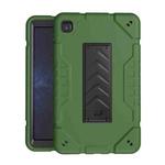 For Samsung Galaxy Tab A7 Lite Armor Holder Silicone Hybrid PC Tablet Case(Army Green Black)