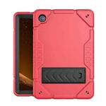 For Samsung Galaxy Tab A8 Armor Holder Silicone Hybrid PC Tablet Case(Red Black)