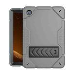 For Samsung Galaxy Tab A8 Armor Holder Silicone Hybrid PC Tablet Case(Grey Black)