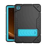 For Samsung Galaxy Tab A8 Armor Holder Silicone Hybrid PC Tablet Case(Black Blue)