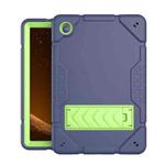 For Samsung Galaxy Tab A8 Armor Holder Silicone Hybrid PC Tablet Case(Navy Yellow Green)