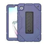 For Samsung Galaxy Tab A9 Armor Holder Silicone Hybrid PC Tablet Case(Navy Blue Black)