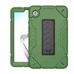 For Samsung Galaxy Tab A9 Armor Holder Silicone Hybrid PC Tablet Case(Army Green Black)