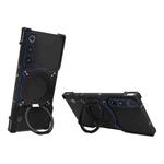 For ZTE nubia Red Magic 10 Air Mechanical Arm Borderless MagSafe Holder Metal Phone Case(Black Blue)