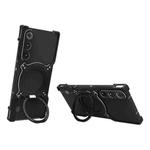 For ZTE nubia Red Magic 10 Air Mechanical Arm Borderless MagSafe Holder Metal Phone Case(Black Silver)