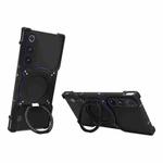 For ZTE nubia Red Magic 10 Air Mechanical Arm Borderless MagSafe Holder Metal Phone Case(Black Purple)